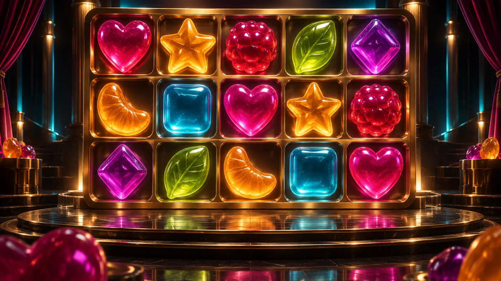 Original editorial artwork for Gummy Giga Match